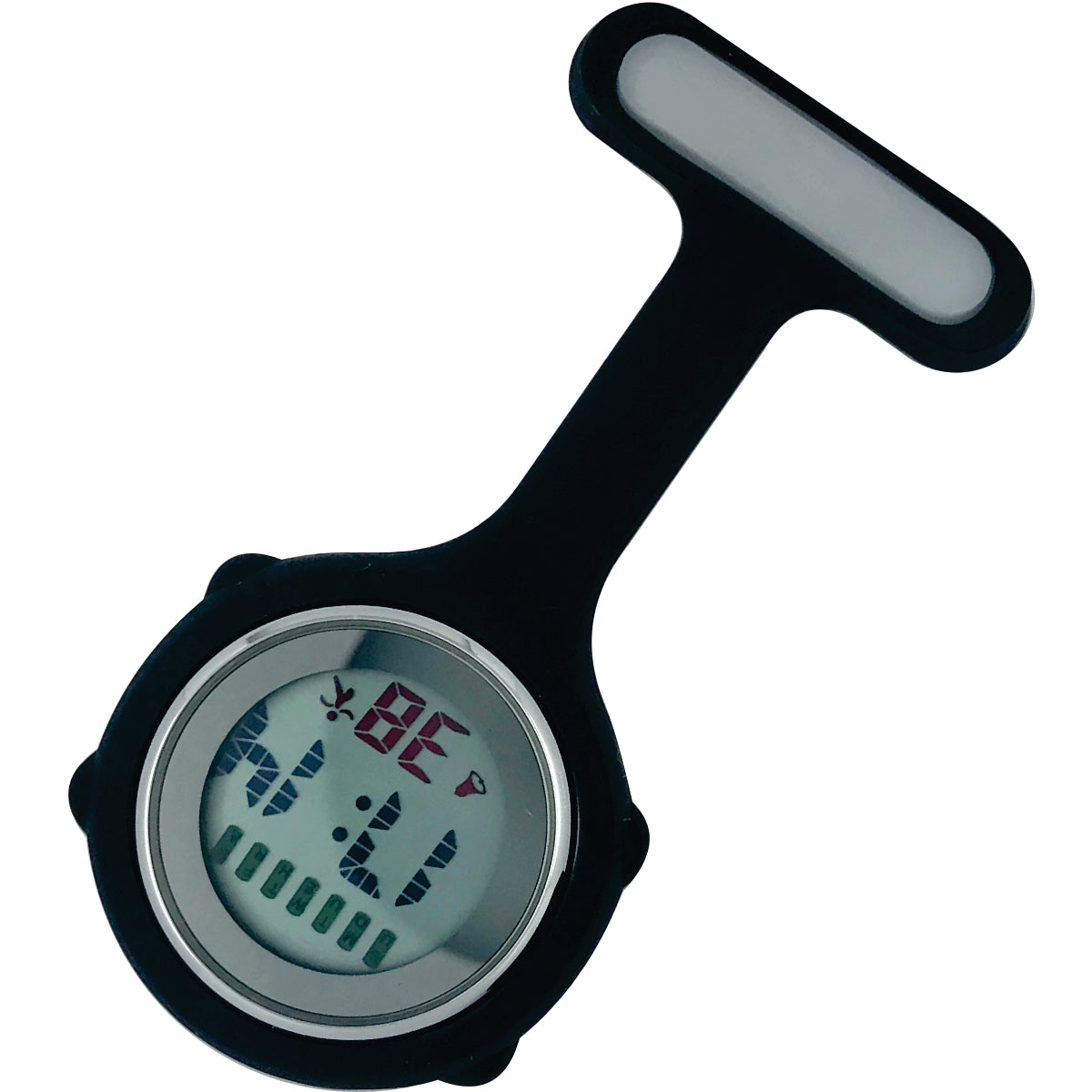 Silicone Pin-on Nurse Watch - Digital