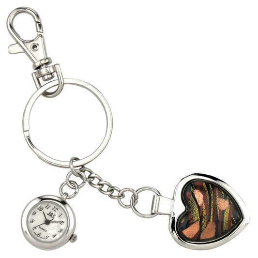 novelty fob watch - mosaic heart