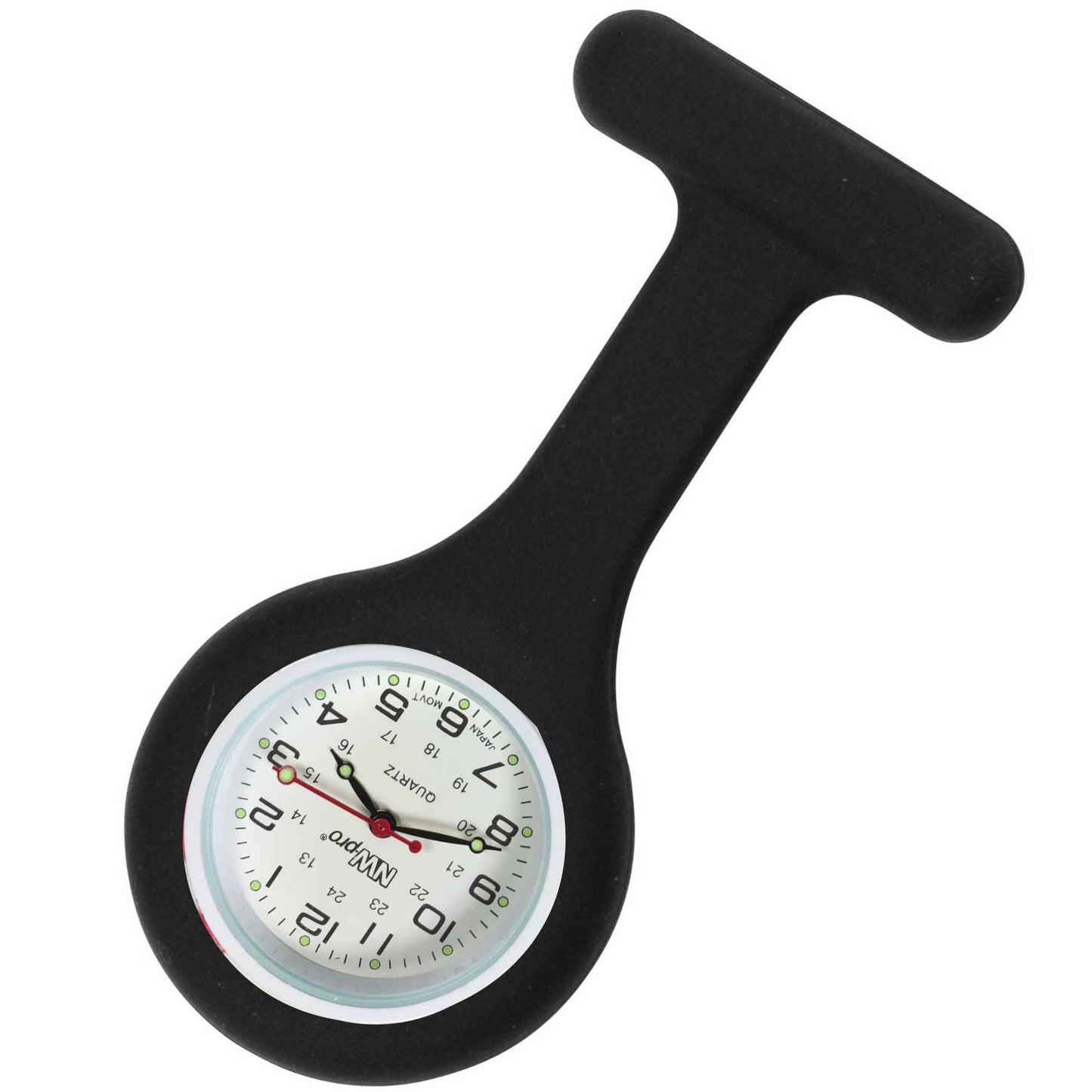 Silicone Pin-on Nurse Watch - White Dial