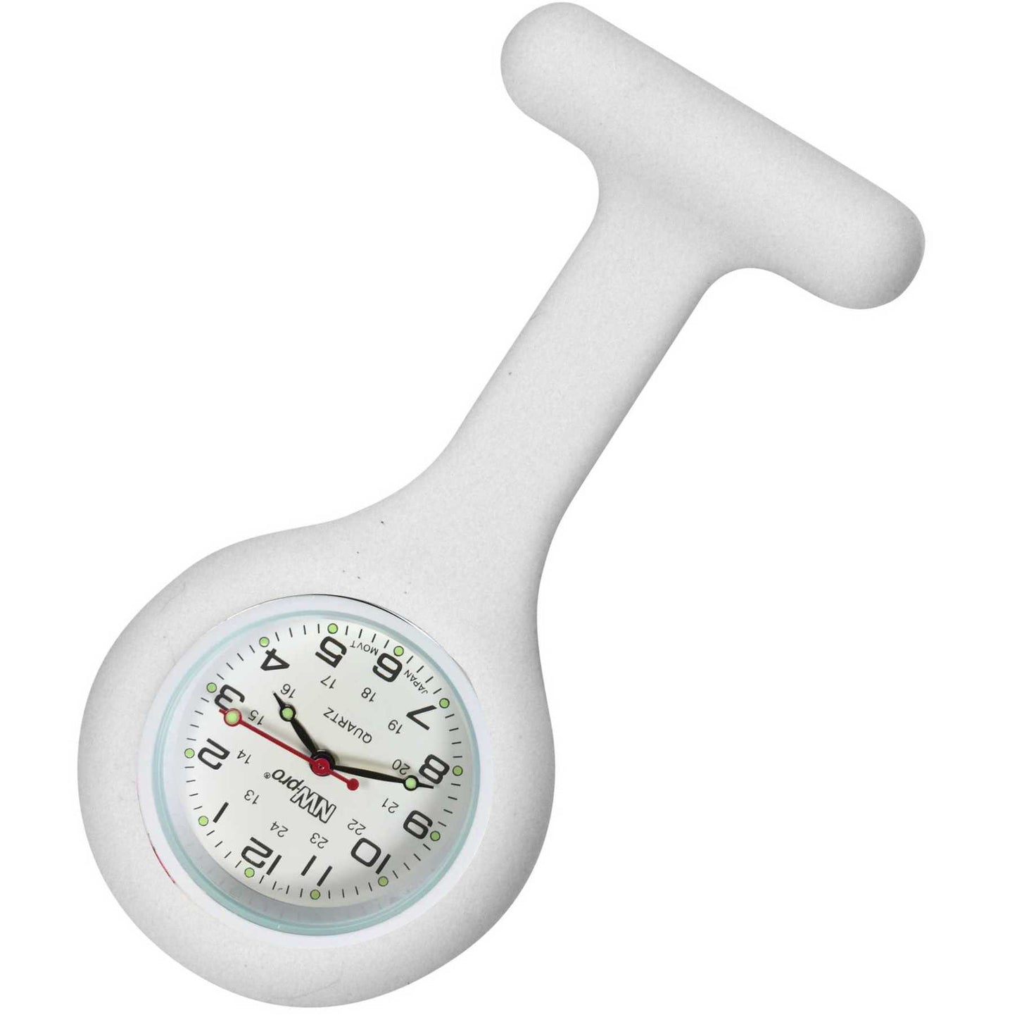 Silicone Pin-on Nurse Watch - White Dial