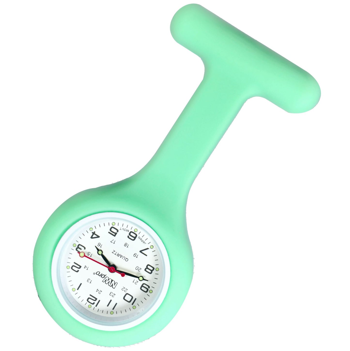 Silicone Pin-on Nurse Watch - White Dial