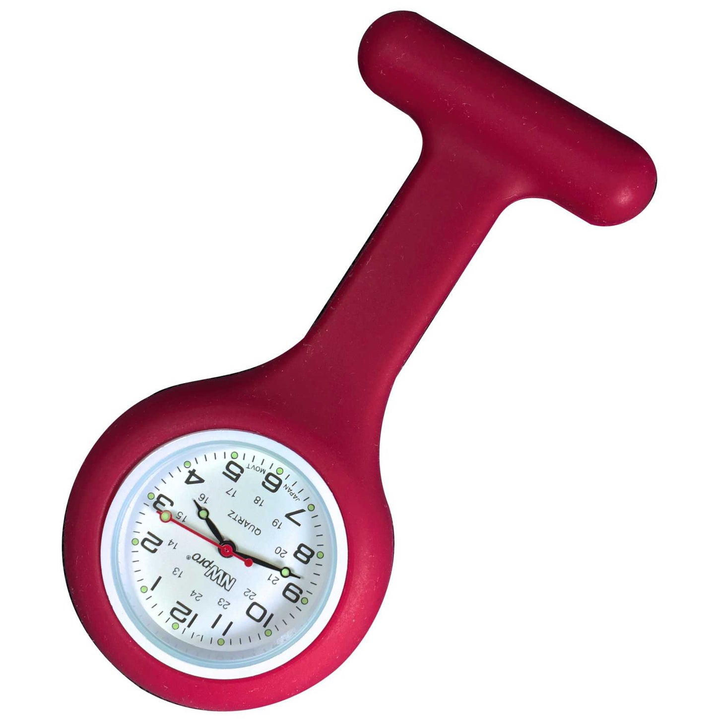 Silicone Pin-on Nurse Watch - White Dial