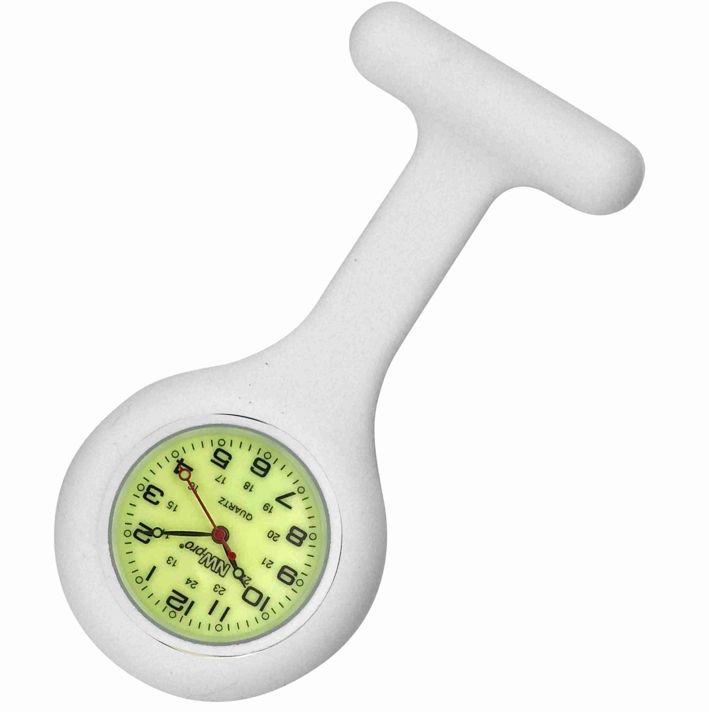 Silicone Pin-on Nurse Watch - Sweeping Luminescent Dial