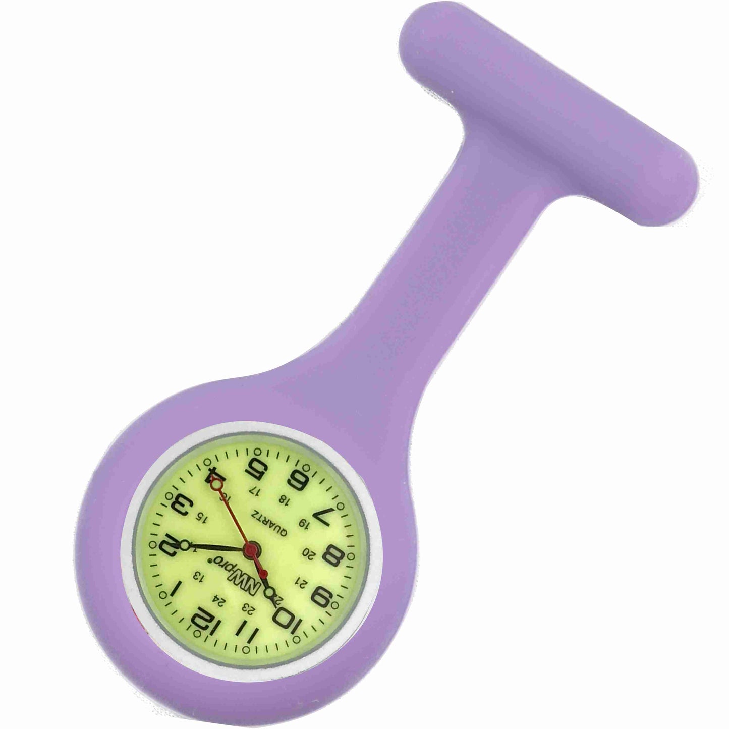 Silicone Pin-on Nurse Watch - Sweeping Luminescent Dial