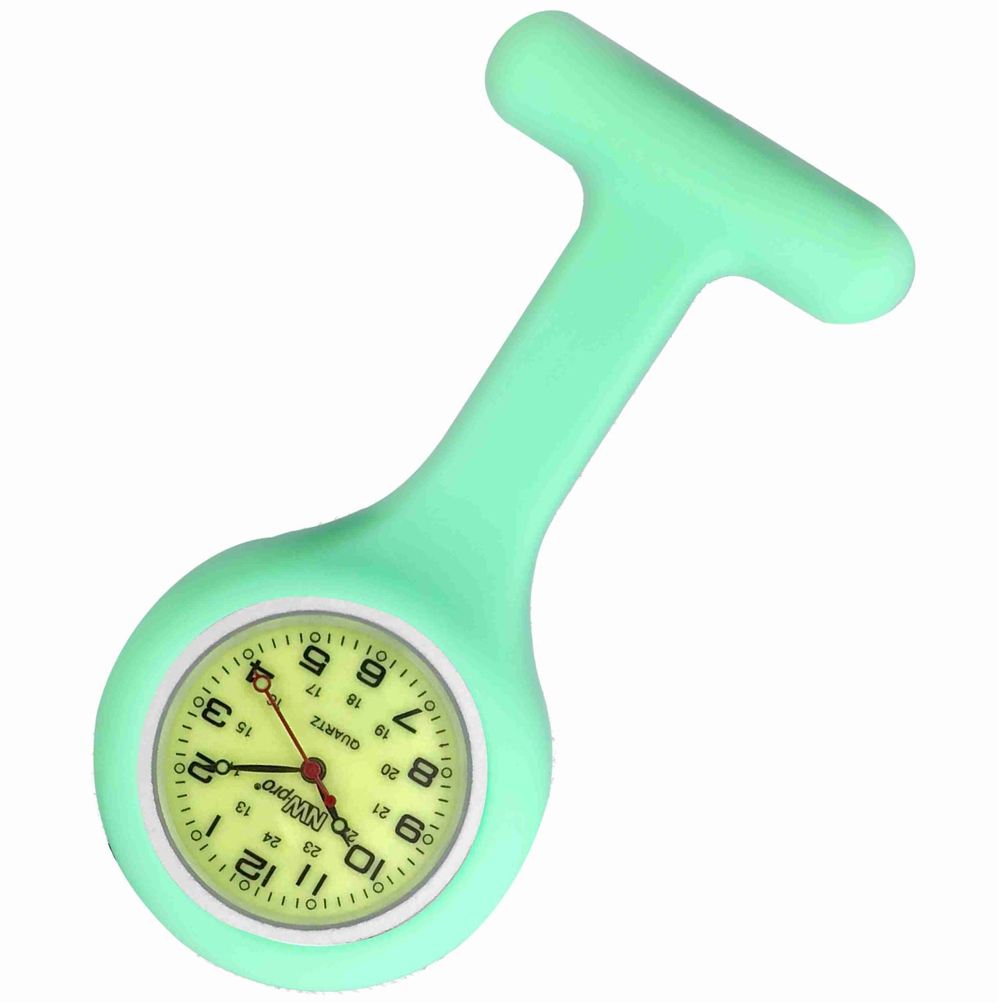 Silicone Pin-on Nurse Watch - Sweeping Luminescent Dial