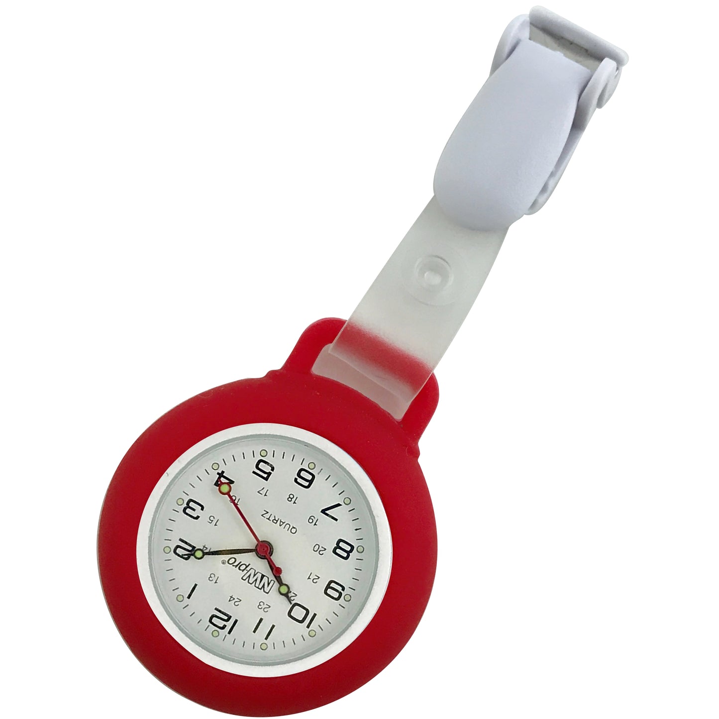 Clip-on Nurse Watch - Sweeping White Dial