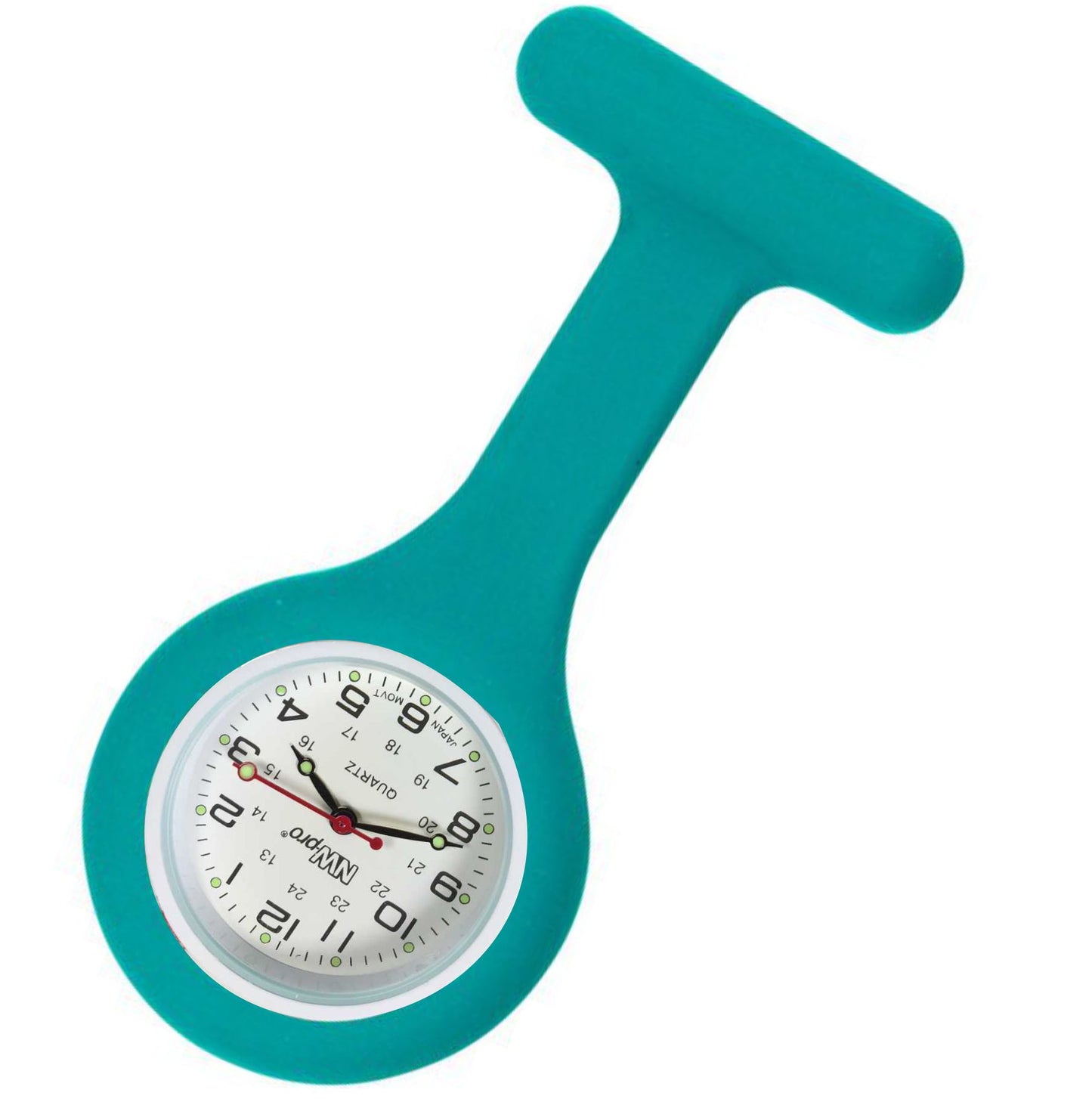 Silicone Pin-on Nurse Watch - White Dial