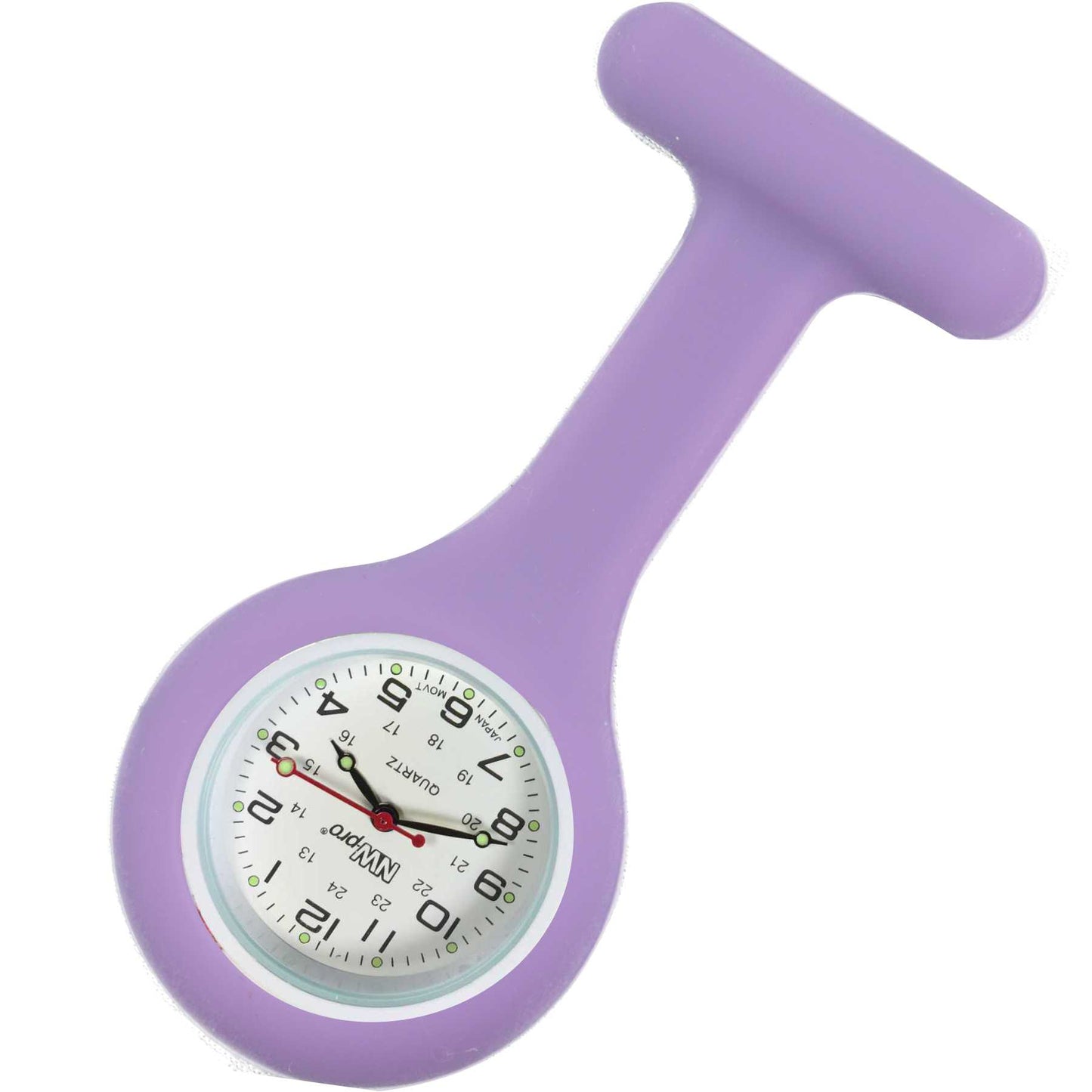 Silicone Pin-on Nurse Watch - White Dial