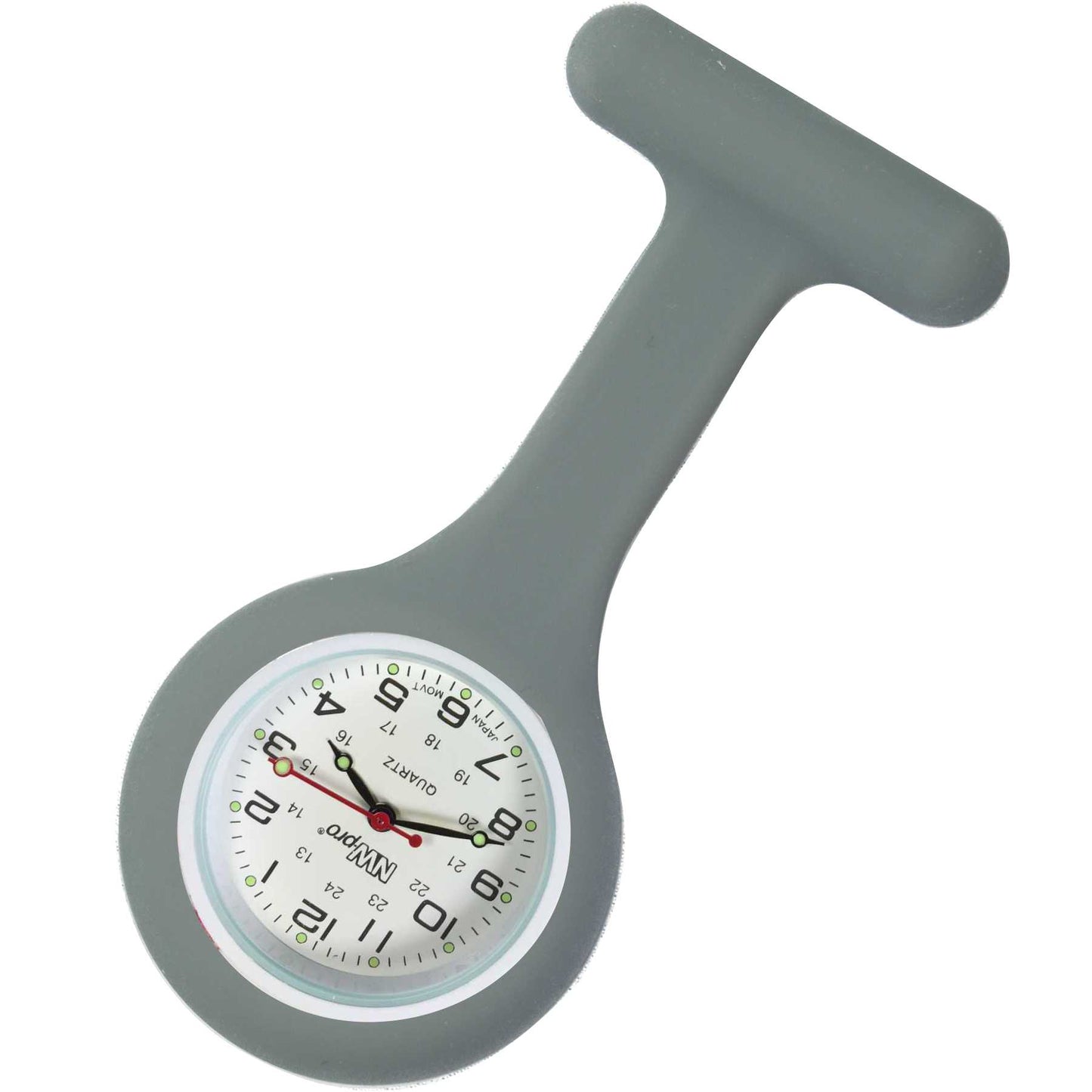 Silicone Pin-on Nurse Watch - White Dial