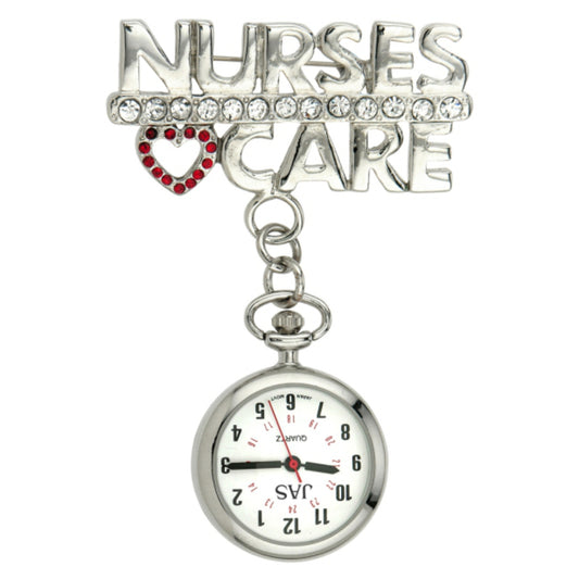 metallic fob watch - nurses care